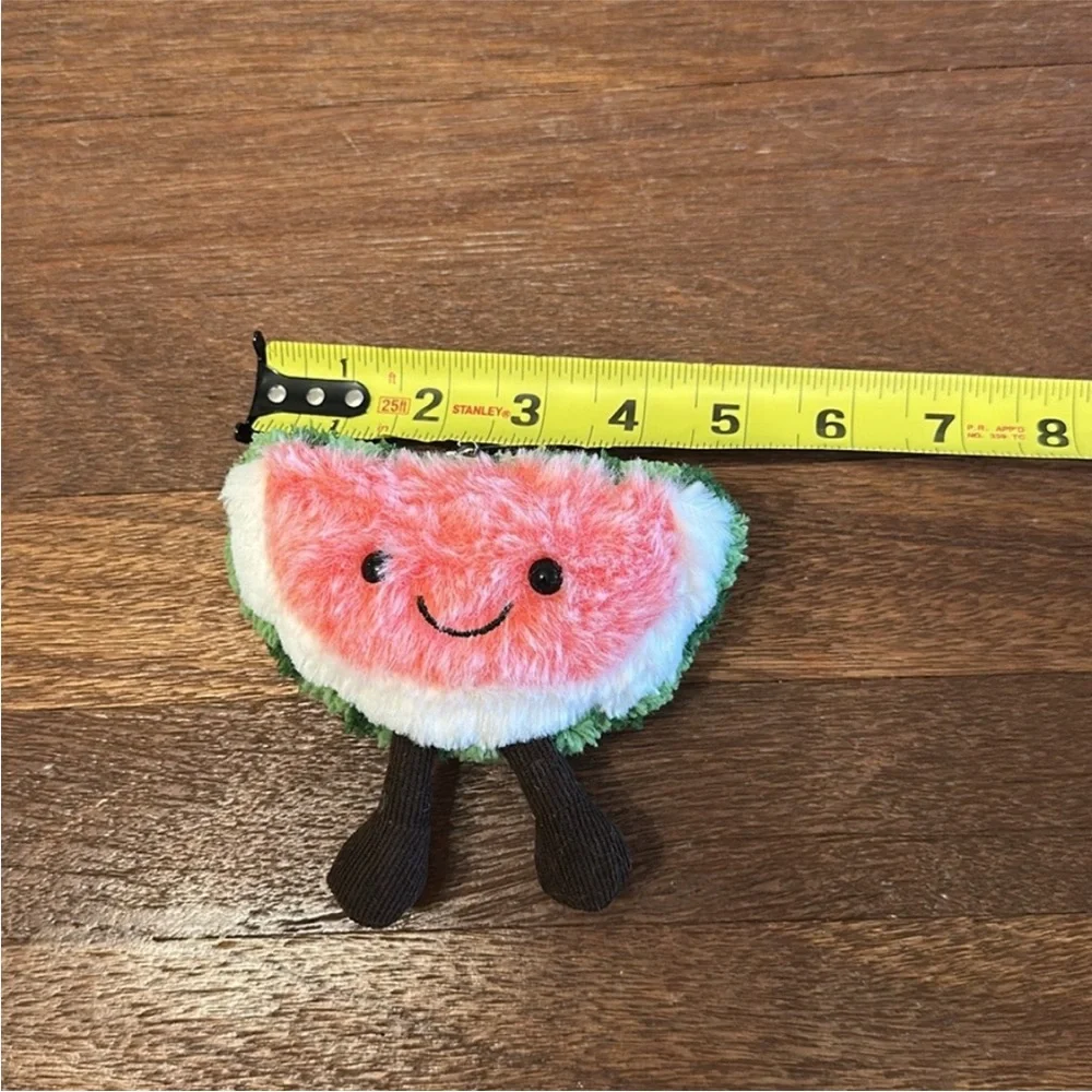 Watermelon Plush Keychain Cute Fruit Stuffed Bag Charm Soft Kawaii Gift